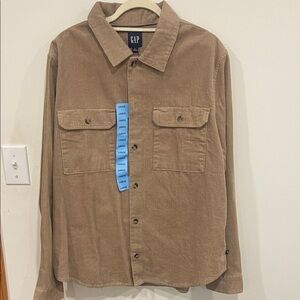 GAP Tan Corduroy Shirt with Chest Pockets